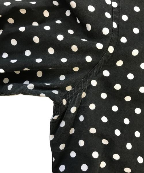 BLACK COMME des GARCONS（ブラックコムデギャルソン）BLACK COMME des GARCONS (ブラックコムデギャルソン) 丸襟ドットシャツ ブラック サイズ:Mの古着・服飾アイテム