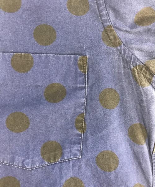 BLACK COMME des GARCONS（ブラックコムデギャルソン）BLACK COMME des GARCONS (ブラックコムデギャルソン) 丸襟ドットシャツ ネイビー サイズ:Mの古着・服飾アイテム