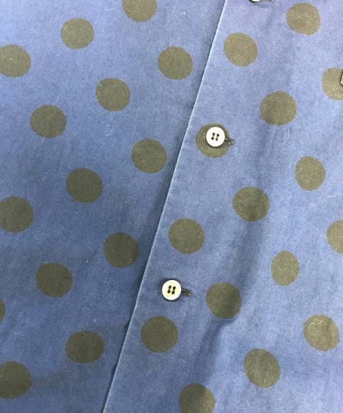 BLACK COMME des GARCONS（ブラックコムデギャルソン）BLACK COMME des GARCONS (ブラックコムデギャルソン) 丸襟ドットシャツ ネイビー サイズ:Mの古着・服飾アイテム