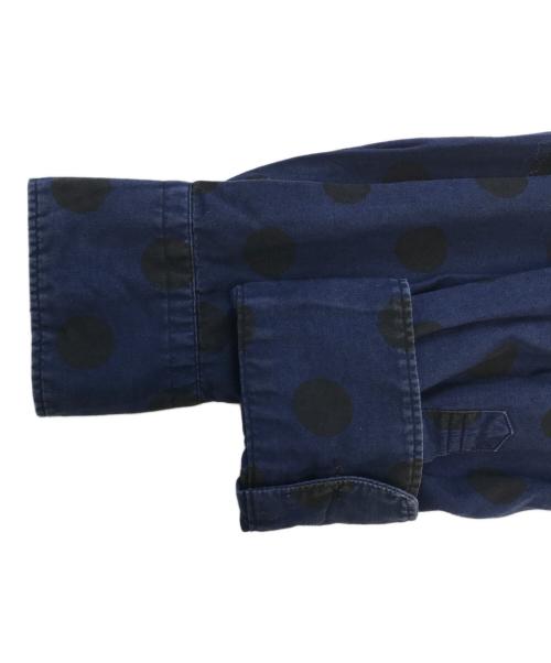 BLACK COMME des GARCONS（ブラックコムデギャルソン）BLACK COMME des GARCONS (ブラックコムデギャルソン) 丸襟ドットシャツ ネイビー サイズ:Mの古着・服飾アイテム