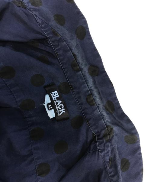 BLACK COMME des GARCONS（ブラックコムデギャルソン）BLACK COMME des GARCONS (ブラックコムデギャルソン) 丸襟ドットシャツ ネイビー サイズ:Mの古着・服飾アイテム