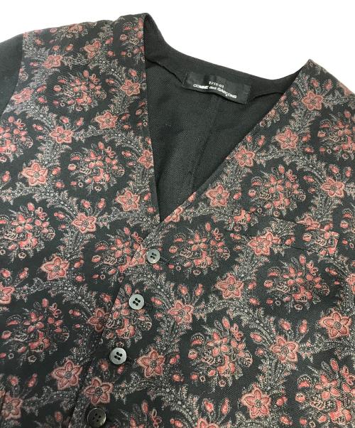 tricot COMME des GARCONS（トリココムデギャルソン）tricot COMME des GARCONS (トリココムデギャルソン) 80's 花柄切替カーディガン ブラック サイズ:表記なしの古着・服飾アイテム