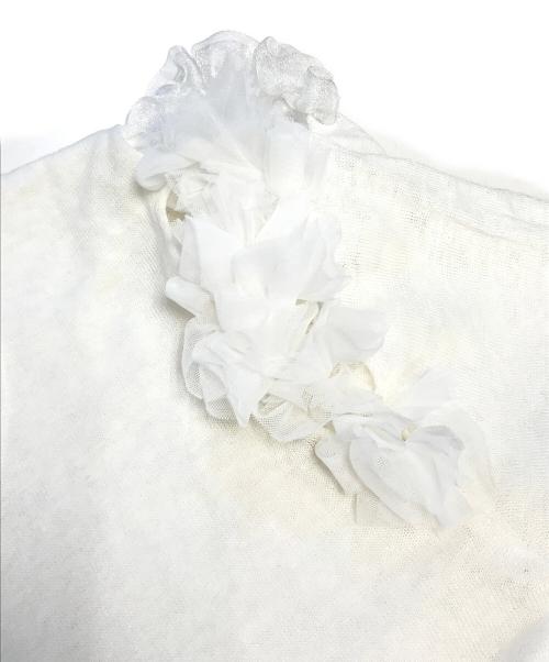 COMME des GARCONS COMME des GARCONS（コムデギャルソン コムデギャルソン）COMME des GARCONS COMME des GARCONS (コムデギャルソン コムデギャルソン) 半袖フリルニット ホワイト サイズ:Mの古着・服飾アイテム