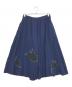 tricot COMME des GARCONS（トリココムデギャルソン）の古着「花柄刺繍スカート」｜ネイビー