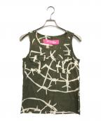 JUNYA WATANABE COMME des GARCONS MAN PINKジュンヤワタナベ コムデギャルソンマン ピンク）の古着「ノースリーブブラウス」｜グリーン