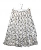 tricot COMME des GARCONSトリココムデギャルソン）の古着「総柄スカート」｜ホワイト