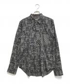 BLACK COMME des GARCONSブラックコムデギャルソン）の古着「総柄シャツ」｜ブラック