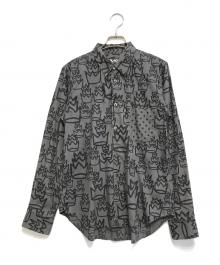 BLACK COMME des GARCONS（ブラックコムデギャルソン）の古着「総柄シャツ」｜ブラック