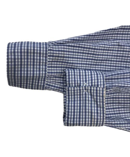 COMME des GARCONS SHIRT（コムデギャルソンシャツ）COMME des GARCONS SHIRT (コムデギャルソンシャツ) 縮絨切替チェックシャツ ブルー サイズ:XSの古着・服飾アイテム