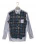 COMME des GARCONS SHIRT（コムデギャルソンシャツ）の古着「縮絨切替チェックシャツ」｜ブルー
