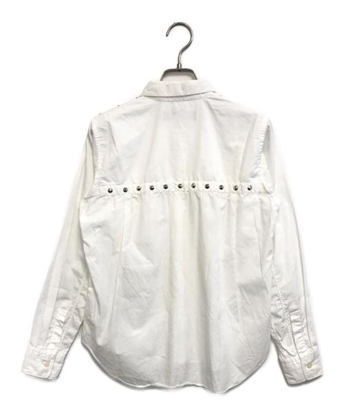 BLACK COMME des GARCONS（ブラックコムデギャルソン）BLACK COMME des GARCONS (ブラックコムデギャルソン) スタッズシャツ ホワイト サイズ:XSの古着・服飾アイテム