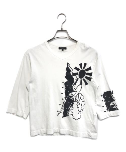 COMME des GARCONS HOMME PLUS（コムデギャルソンオムプリュス）COMME des GARCONS HOMME PLUS (コムデギャルソンオムプリュス) ロングスリーブカットソー ホワイト サイズ:Sの古着・服飾アイテム