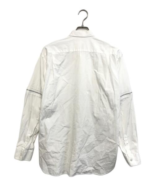 COMME des GARCONS SHIRT（コムデギャルソンシャツ）COMME des GARCONS SHIRT (コムデギャルソンシャツ) 袖ジップシャツ ホワイト サイズ:Mの古着・服飾アイテム