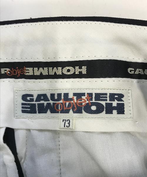 Jean Paul Gaultier homme（ジャンポールゴルチェオム）Jean Paul Gaultier homme (ジャンポールゴルチェオム) タックパンツ ネイビー サイズ:73の古着・服飾アイテム