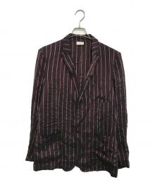 DRIES VAN NOTEN（ドリスヴァンノッテン）の古着「ストライプテーラードジャケット」｜パープル