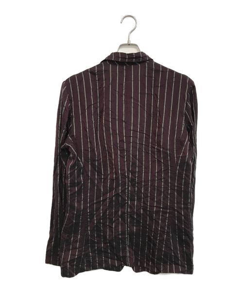 DRIES VAN NOTEN（ドリスヴァンノッテン）DRIES VAN NOTEN (ドリスヴァンノッテン) ストライプテーラードジャケット パープル サイズ:46の古着・服飾アイテム