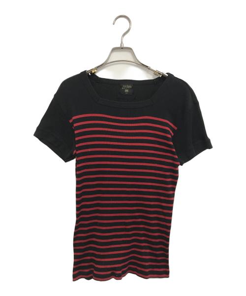Jean Paul Gaultier homme（ジャンポールゴルチェオム）Jean Paul GAULTIER HOMME (ジャンポールゴルチェオム) ボーダーTシャツ ブラック サイズ:Lの古着・服飾アイテム