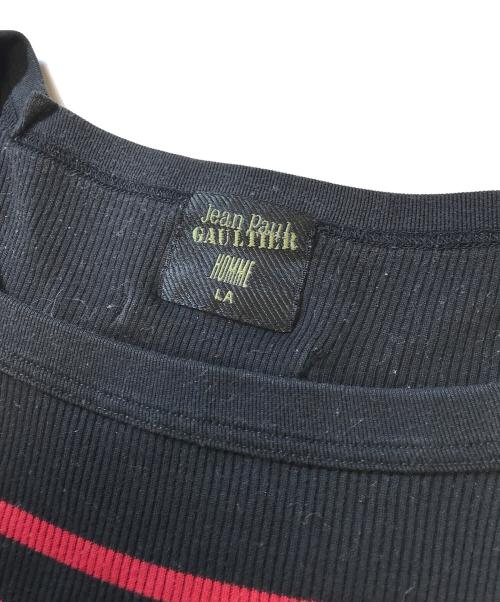 Jean Paul Gaultier homme（ジャンポールゴルチェオム）Jean Paul GAULTIER HOMME (ジャンポールゴルチェオム) ボーダーTシャツ ブラック サイズ:Lの古着・服飾アイテム
