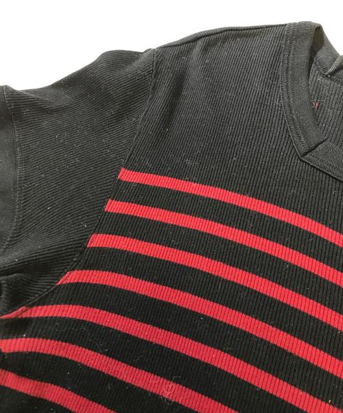 Jean Paul Gaultier homme（ジャンポールゴルチェオム）Jean Paul GAULTIER HOMME (ジャンポールゴルチェオム) ボーダーTシャツ ブラック サイズ:Lの古着・服飾アイテム