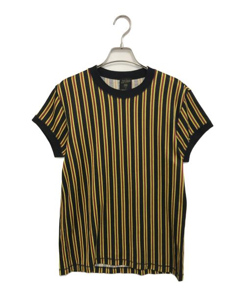 Jean Paul Gaultier homme（ジャンポールゴルチェオム）Jean Paul GAULTIER HOMME (ジャンポールゴルチェオム) ストライプTシャツ イエロー サイズ:Lの古着・服飾アイテム
