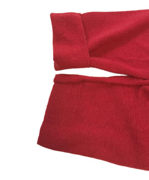 Jean Paul GAULTIER MAILLE（ジャンポールゴルチエ マイユ）Jean Paul GAULTIER MAILLE (ジャンポールゴルチエ マイユ) ポケ付 タートルネックニット レッド サイズ:SIZE1の古着・服飾アイテム