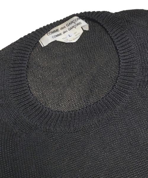 COMME des GARCONS COMME des GARCONS（コムデギャルソン コムデギャルソン）COMME des GARCONS COMME des GARCONS (コムデギャルソン コムデギャルソン) チェッカーフラッグレーヨンニット ブラック サイズ:Lの古着・服飾アイテム