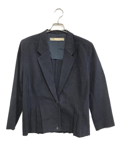 COMME des GARCONS（コムデギャルソン）COMME des GARCONS (コムデギャルソン) プリーツ2Bジャケット ネイビー サイズ:表記なしの古着・服飾アイテム