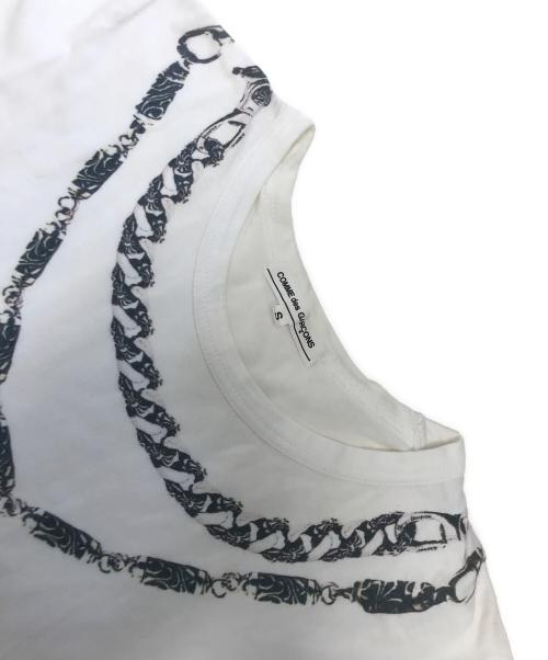 COMME des GARCONS（コムデギャルソン）COMME des GARCONS (コムデギャルソン) CHROME HEARTS (クロムハーツ) プリントTシャツ ホワイト サイズ:Sの古着・服飾アイテム