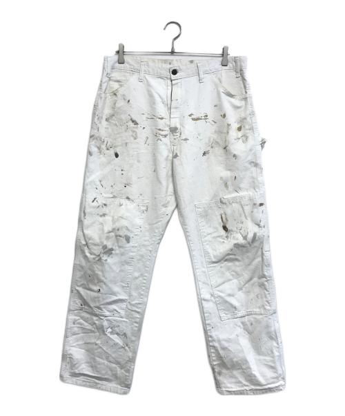 Dickies（ディッキーズ）Dickies (ディッキーズ) ダブルニーペインターパンツ ホワイト サイズ:表記なしの古着・服飾アイテム