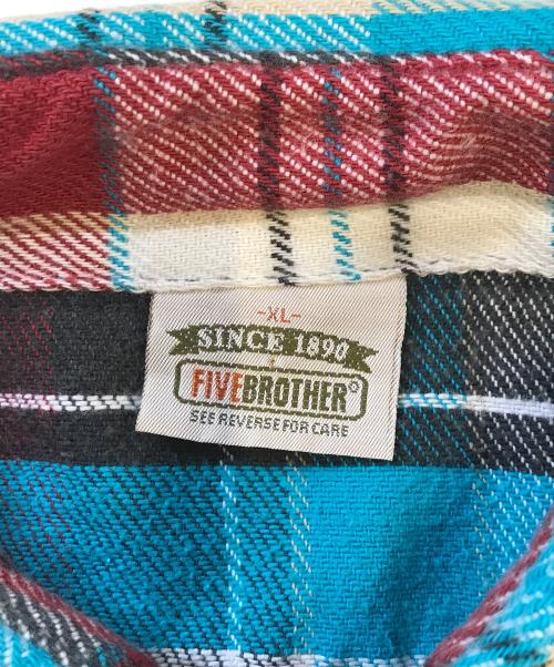 FIVE BROTHER（ファイブブラザー）FIVE BROTHER (ファイブブラザー) ヘビーチェックネルシャツ マルチカラー サイズ:XLの古着・服飾アイテム