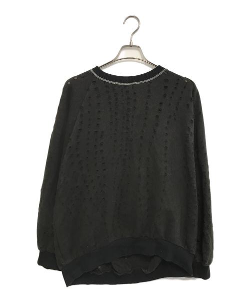 SHINYA KOZUKA（シンヤコズカ）SHINYA KOZUKA (シンヤコズカ) ホールデザイン スウェット ブラック サイズ:Sの古着・服飾アイテム