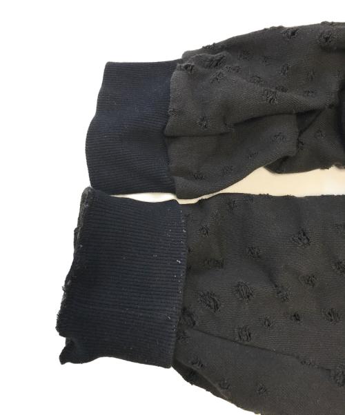 SHINYA KOZUKA（シンヤコズカ）SHINYA KOZUKA (シンヤコズカ) ホールデザイン スウェット ブラック サイズ:Sの古着・服飾アイテム