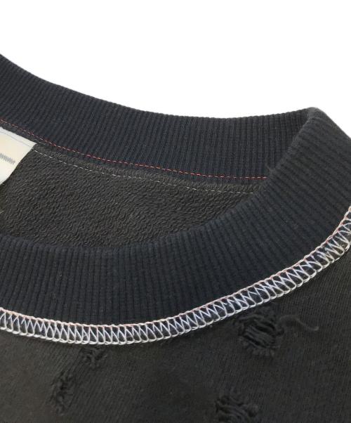 SHINYA KOZUKA（シンヤコズカ）SHINYA KOZUKA (シンヤコズカ) ホールデザイン スウェット ブラック サイズ:Sの古着・服飾アイテム