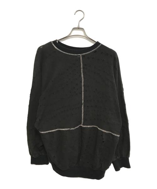 SHINYA KOZUKA（シンヤコズカ）SHINYA KOZUKA (シンヤコズカ) ホールデザイン スウェット ブラック サイズ:Sの古着・服飾アイテム