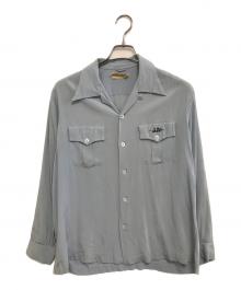 Keller Zander（ケラーザンダー）の古着「オープンカラーシャツ」｜スカイブルー