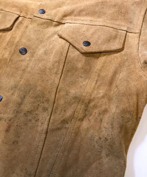 Old Frisco（オールドフリスコ）Old Frisco (オールドフリスコ) スエードトラッカージャケット ブラウン サイズ:Sの古着・服飾アイテム