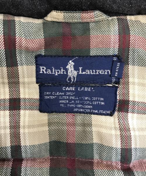 POLO RALPH LAUREN（ポロ・ラルフローレン）POLO RALPH LAUREN (ポロ・ラルフローレン) ファイヤーマンデニムダウンジャケット ブラック サイズ:Sの古着・服飾アイテム