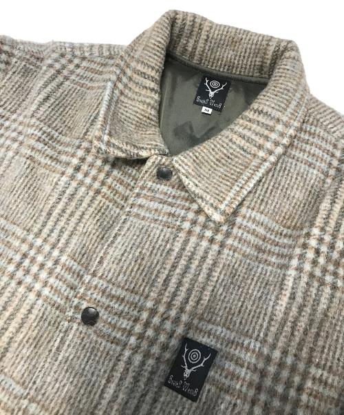 South2 West8（サウスツー ウエストエイト）South2 West8 (サウスツー ウエストエイト) Coach Jacket Shaggy Plaid ブラウン サイズ:Ⅿの古着・服飾アイテム
