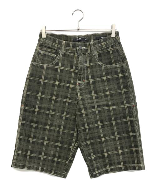 Jaded London（ジェイデッドロンドン）Jaded London (ジェイデッドロンドン) チェックハーフパンツ グリーン サイズ:W26の古着・服飾アイテム