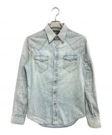 RRL（ダブルアールエル）の古着「デニムウエスタンシャツ」｜インディゴ