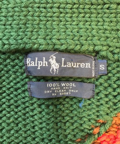 POLO RALPH LAUREN（ポロ・ラルフローレン）POLO RALPH LAUREN (ポロ・ラルフローレン) ガウンカーディガン グリーン サイズ:Sの古着・服飾アイテム