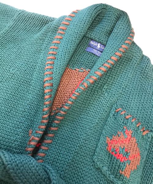 POLO RALPH LAUREN（ポロ・ラルフローレン）POLO RALPH LAUREN (ポロ・ラルフローレン) ガウンカーディガン グリーン サイズ:Sの古着・服飾アイテム