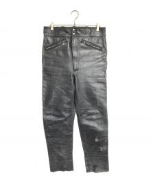 HARLEY-DAVIDSON（ハーレーダビッドソン）の古着「レザーパンツ」｜ブラック