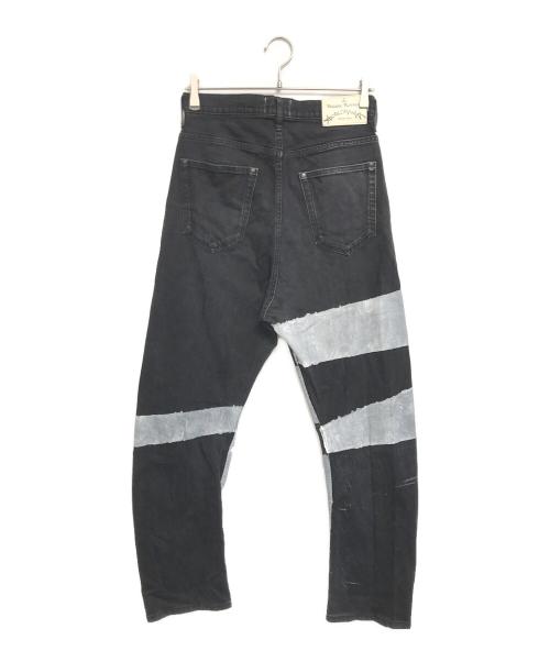 Vivienne Westwood ANGLOMANIA（ヴィヴィアンウエストウッドアングロマニア）Vivienne Westwood ANGLOMANIA (ヴィヴィアンウエストウッドアングロマニア) ペイント加工デニムパンツ ブラック サイズ:W38の古着・服飾アイテム