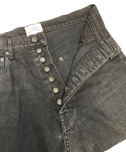 Vivienne Westwood ANGLOMANIA（ヴィヴィアンウエストウッドアングロマニア）Vivienne Westwood ANGLOMANIA (ヴィヴィアンウエストウッドアングロマニア) ペイント加工デニムパンツ ブラック サイズ:W38の古着・服飾アイテム