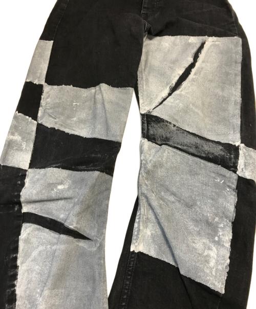 Vivienne Westwood ANGLOMANIA（ヴィヴィアンウエストウッドアングロマニア）Vivienne Westwood ANGLOMANIA (ヴィヴィアンウエストウッドアングロマニア) ペイント加工デニムパンツ ブラック サイズ:W38の古着・服飾アイテム