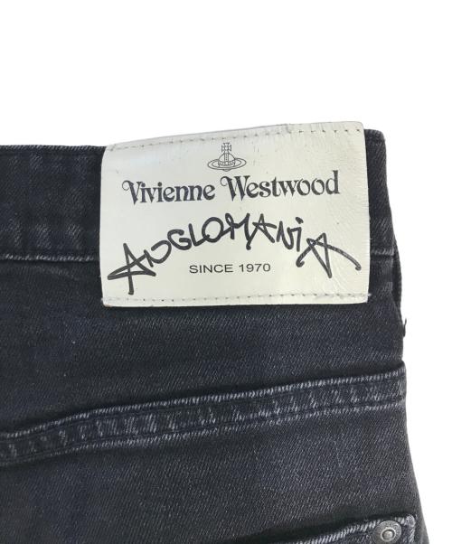 Vivienne Westwood ANGLOMANIA（ヴィヴィアンウエストウッドアングロマニア）Vivienne Westwood ANGLOMANIA (ヴィヴィアンウエストウッドアングロマニア) ペイント加工デニムパンツ ブラック サイズ:W38の古着・服飾アイテム