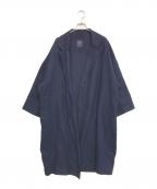 GALLEGO DESPORTESギャレゴデスポート）の古着「リネンステンカラーコート」｜ネイビー