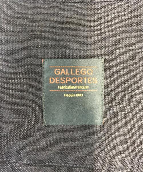 GALLEGO DESPORTES（ギャレゴデスポート）GALLEGO DESPORTES (ギャレゴデスポート) リネンステンカラーコート ネイビー サイズ:Lの古着・服飾アイテム