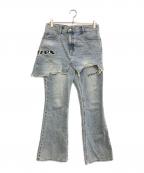 moussy×AVIREXマウジー×アヴィレックス）の古着「TWIN SLIM フレアデニム」｜インディゴ